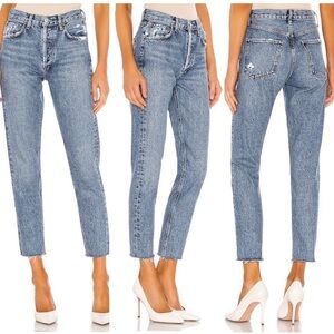Agolde Jeans Jamie High Rise Classic cropped Jeans in Livestream 25